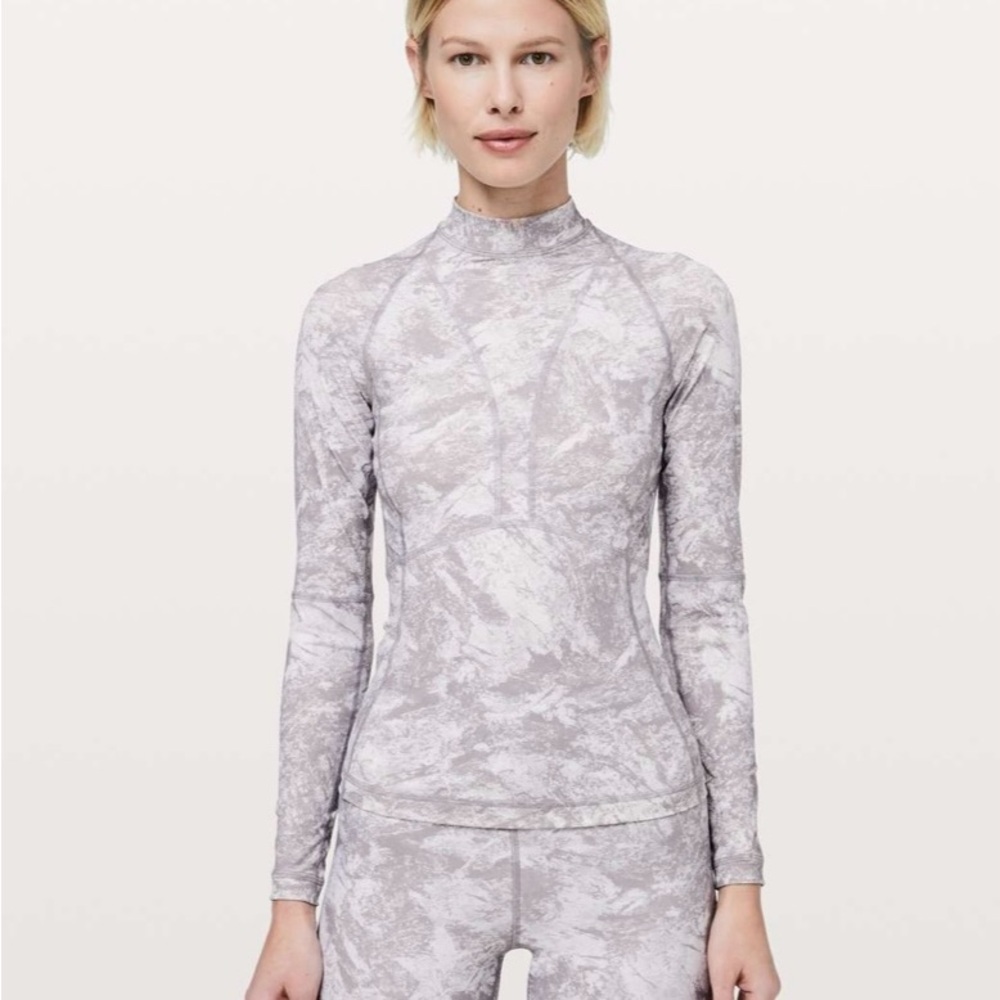 Lululemon Beach Break Rash Guard - Women's Gray Marble Top